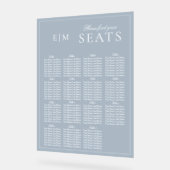 Monogramme élégant à l'écriture cursive bleu pouss (Angle)