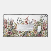 Monogramme Elegant aquarelle fleur sauvage floral (Clavier et souris)