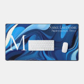 Monogramme élégant bleu (Clavier et souris)