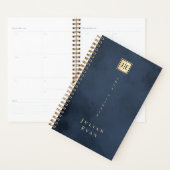 Monogramme élegant bleu marine non daté 2025 (Devant avec enveloppe)