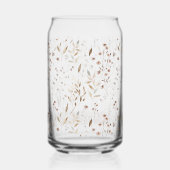 Monogrammé Élégant Brown Floral Botanique (Verso)