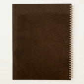 Monogrammé élégant brun doré moderne 2025 (Dos)