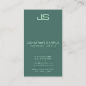 Monogramme élégant Carte de visite vertical modern (Dos)