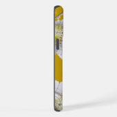 Monogramme Élégant Cute Floral Art Orange Jaune (Côté droit)