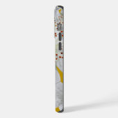 Monogramme Élégant Cute Floral Art Orange Jaune (Côté gauche)