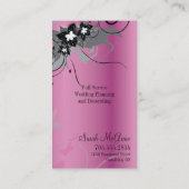 Monogramme élégant de carte de visite de mariage (Dos)