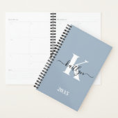 Monogramme élégant en bleu poussiéreux (Devant avec enveloppe)