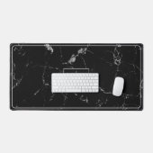 monogramme élégant en marbre noir (Clavier et souris)