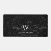 Monogramme élégant en marbre noir Nom initial (Recto)