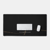Monogramme élégant en noir et or avec écriture cur (Clavier et souris)