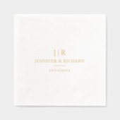 Monogramme Élégant et Chic pour Mariage Nom Date M (Recto)