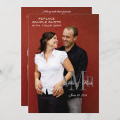 Monogramme élégant et invitations de mariage de ph (Devant / Derrière)