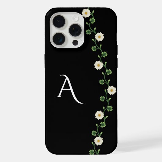 Monogramme Élégant Fleur de Marguerite (Verso)