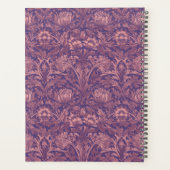 Monogramme élégant floral pourpre rose William Mor (Dos)