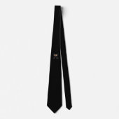 Monogramme Élégant libellule sur Cravate noir (Devant)