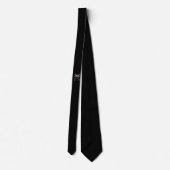 Monogramme Élégant libellule sur Cravate noir (Dos)