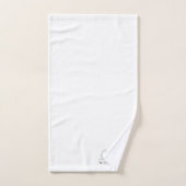 Monogramme Élégant Minimal Blanc (Serviette à main)