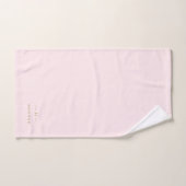 Monogramme Elegant Minimal Blush rose et or (Serviette à main)