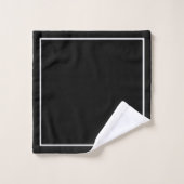 Monogramme élégant moderne noir et blanc (Gant de toilette)