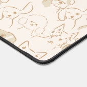 Monogramme élégant Motif de chien pop neutre migno (Coin)