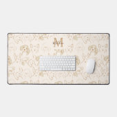 Monogramme élégant Motif de chien pop neutre migno (Clavier et souris)