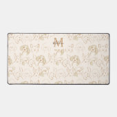 Monogramme élégant Motif de chien pop neutre migno (Recto)