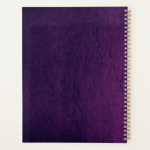 Monogrammé élégant or violet moderne 2025 (Dos)