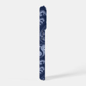 Monogramme élégant paisley bleu (Côté droit)