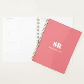Monogramme Élégant rose minimal (Devant avec enveloppe)