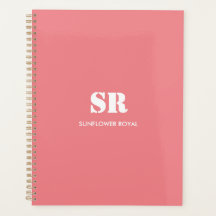 Monogramme Élégant rose minimal