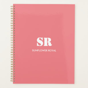 Monogramme Élégant rose minimal