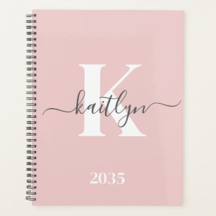 Monogramme élégant rose poudré gris