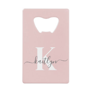 Monogramme élégant rose poudré gris