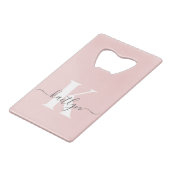 Monogramme élégant rose poudré gris (Dos Angle)