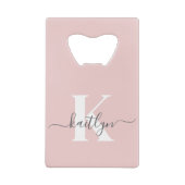 Monogramme élégant rose poudré gris (Dos)