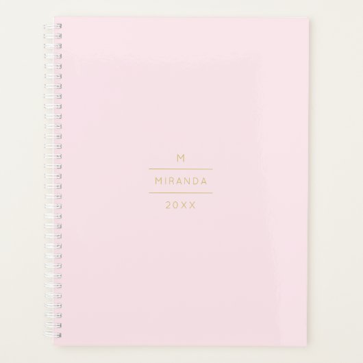 Monogramme Elegant Rose Rose Or Classy Chic Big (Devant)