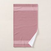 Monogramme élégant sur des nuances de rose poussié (Serviette à main)