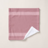 Monogramme élégant sur des nuances de rose poussié (Gant de toilette)