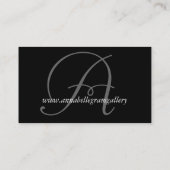 Monogramme élégant un carte de visite (Dos)