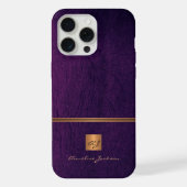 Monogramme élégant violet or luxe (Verso)