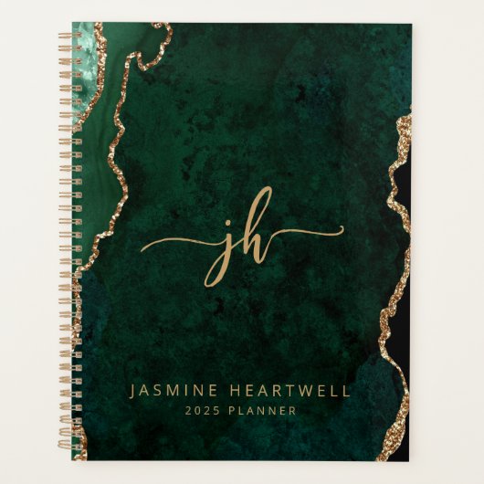 Monogramme Emerald Green Gold Agate 2025 (Devant)