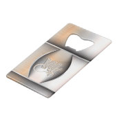 Monogramme en Acier Brossé Brillante (Devant Angle)