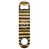 Monogramme en bambou rustique Lignes verticales Mo (Dos)