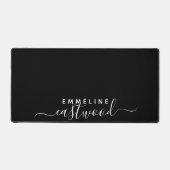 Monogramme en blanc tendance sur noir (Recto)