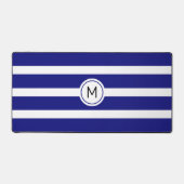 Monogramme en bleu et blanc rayé (Recto)