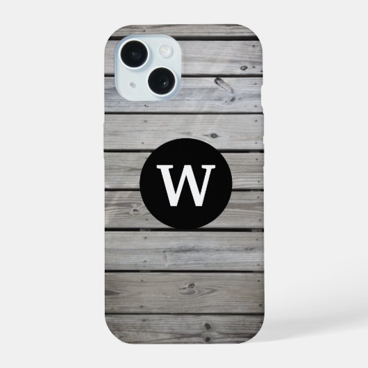Monogramme en bois rustique (Verso)