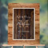 Monogramme en bois rustique (Neutre)