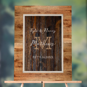 Monogramme en bois rustique
