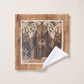 Monogramme en bois rustique Lac Monogram (Gant de toilette)