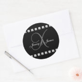 Monogramme en cristal de diamant X Stickers de mar (Enveloppe)